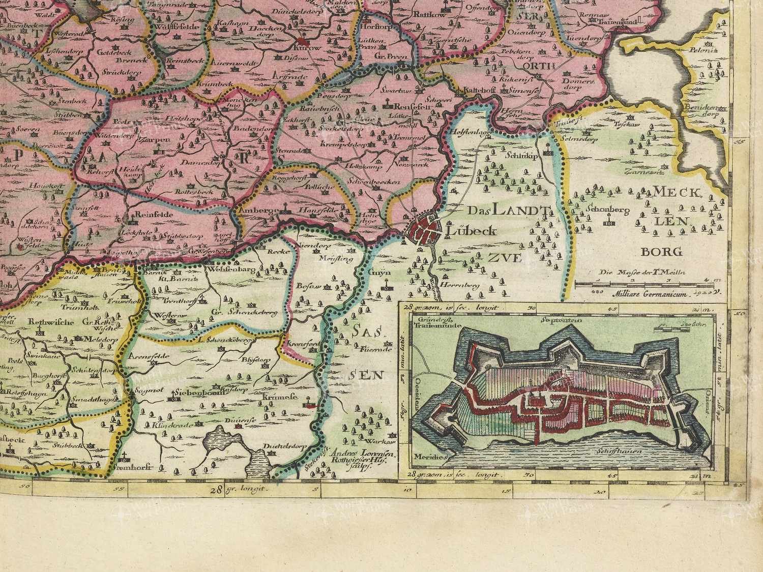 Map bottom right quadrant