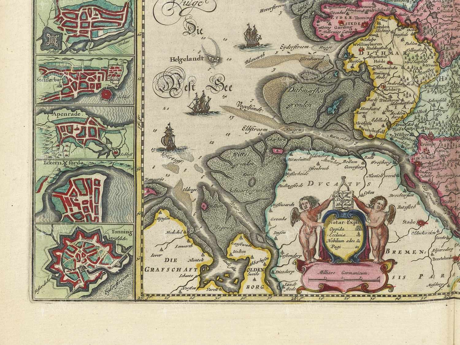 Map bottom left quadrant