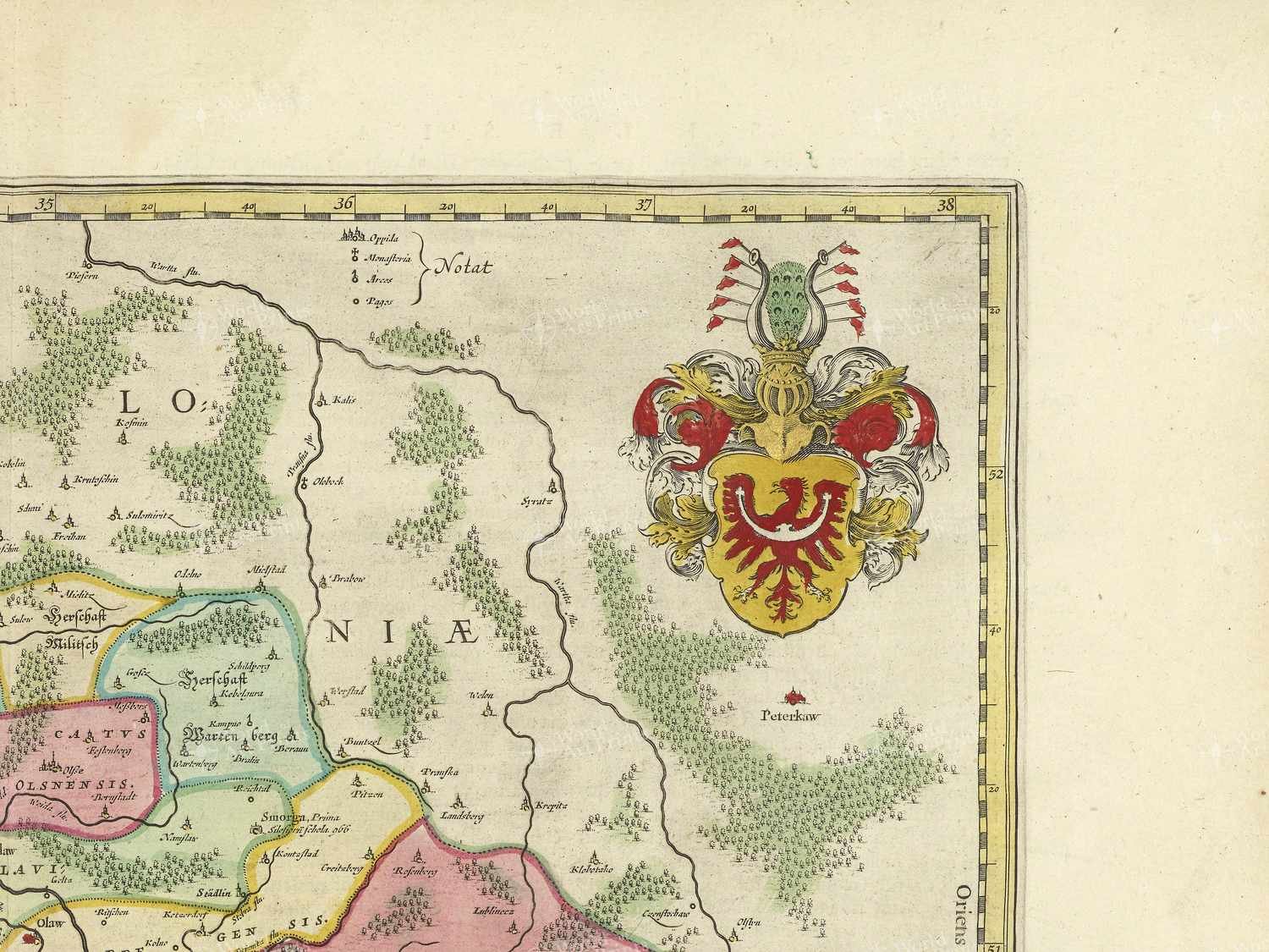 Map top right quadrant