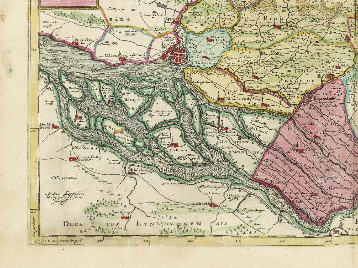 Map bottom left quadrant