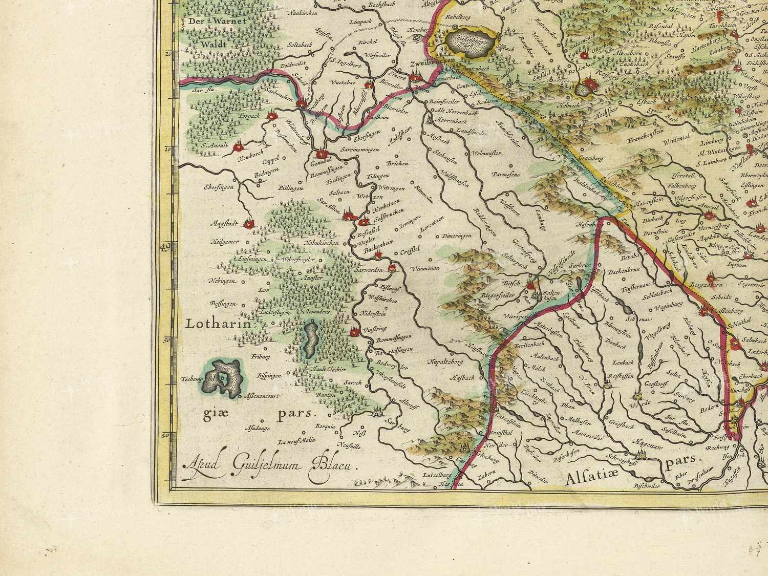 Map bottom left quadrant