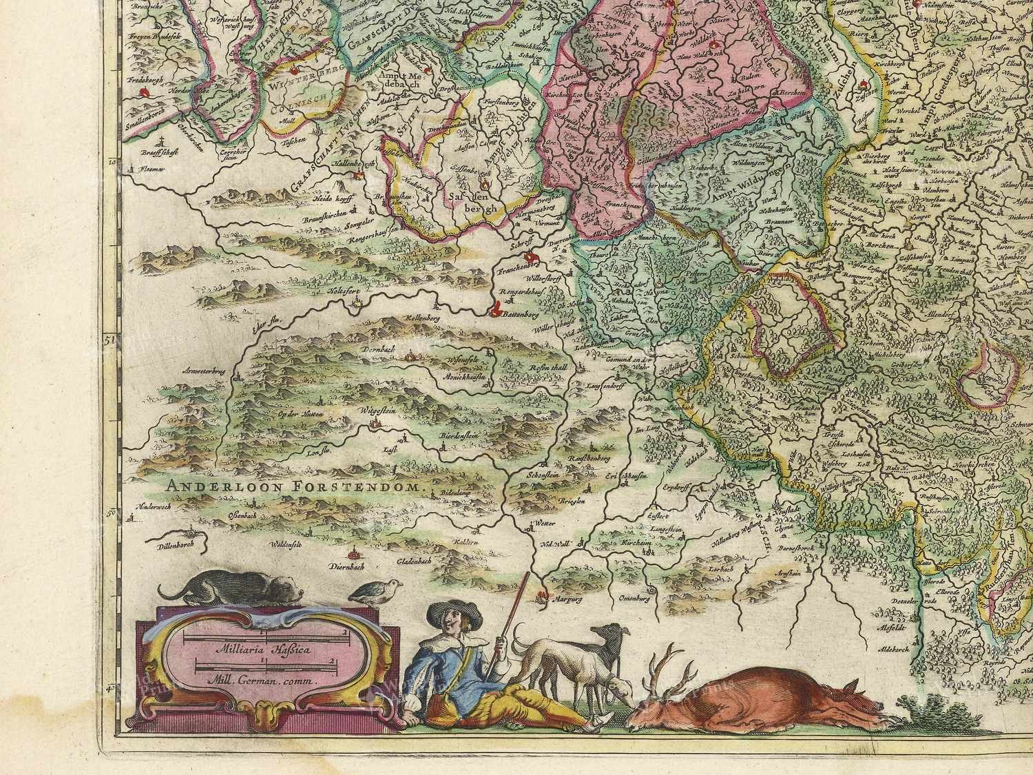 Map bottom left quadrant
