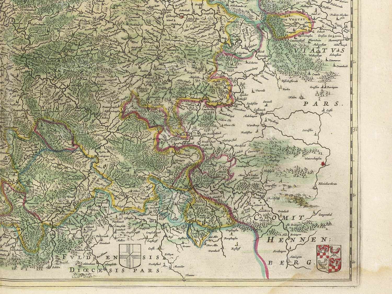 Map bottom right quadrant
