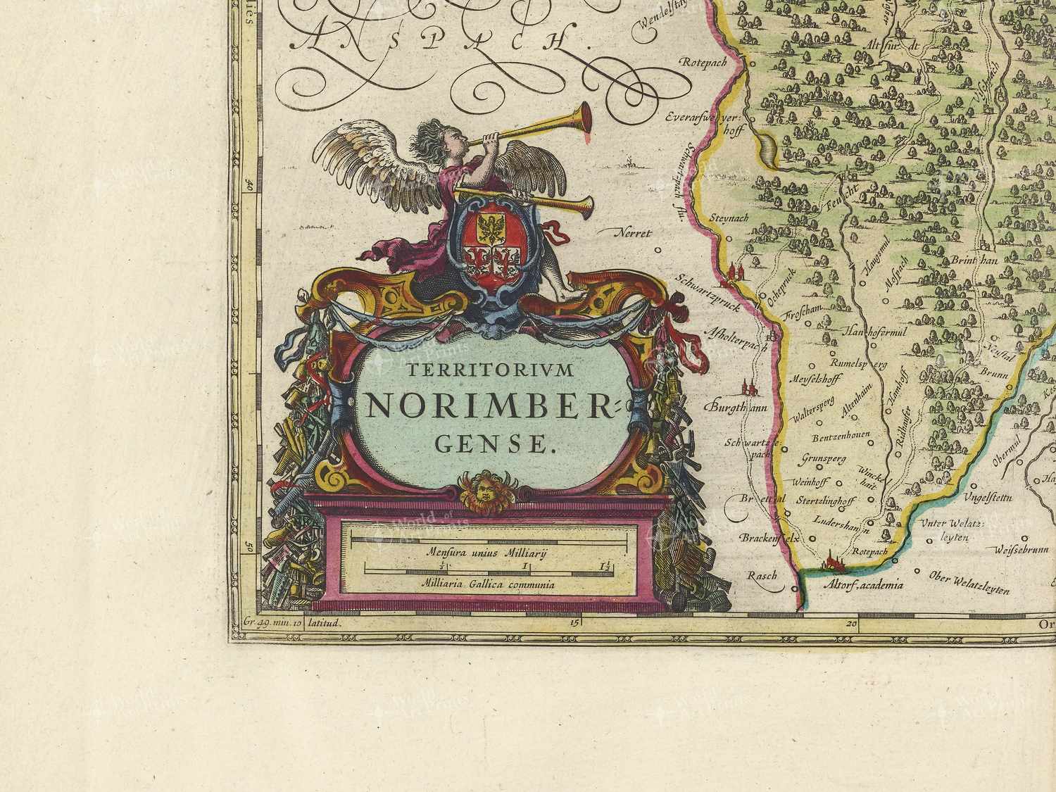 Map bottom left quadrant