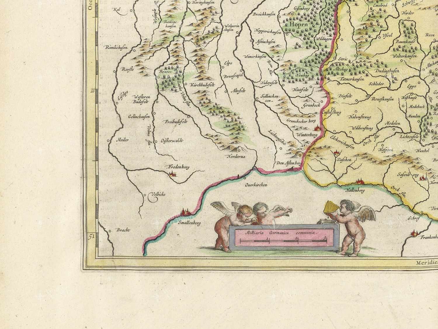 Map bottom left quadrant