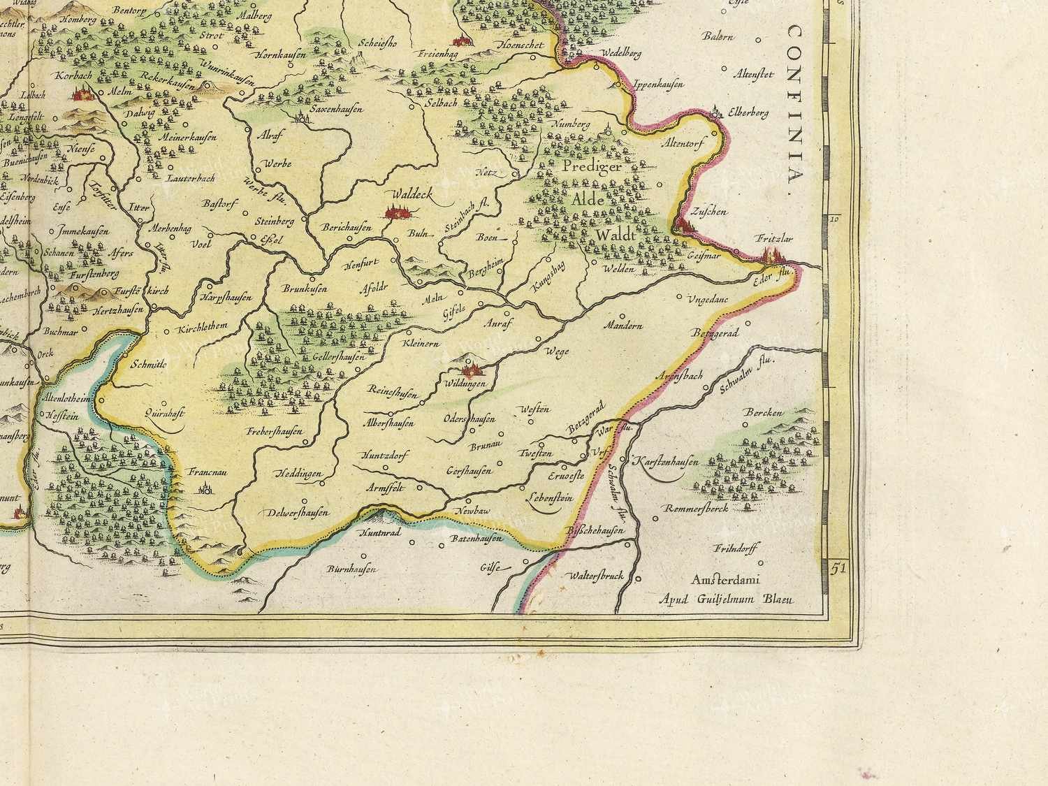 Map bottom right quadrant