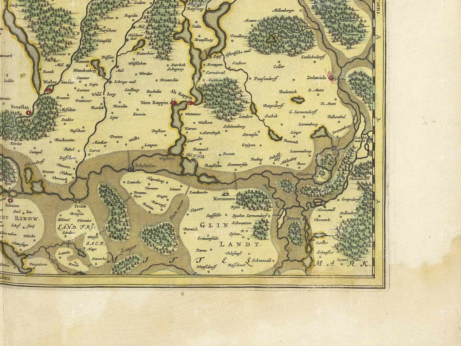 Map bottom right quadrant
