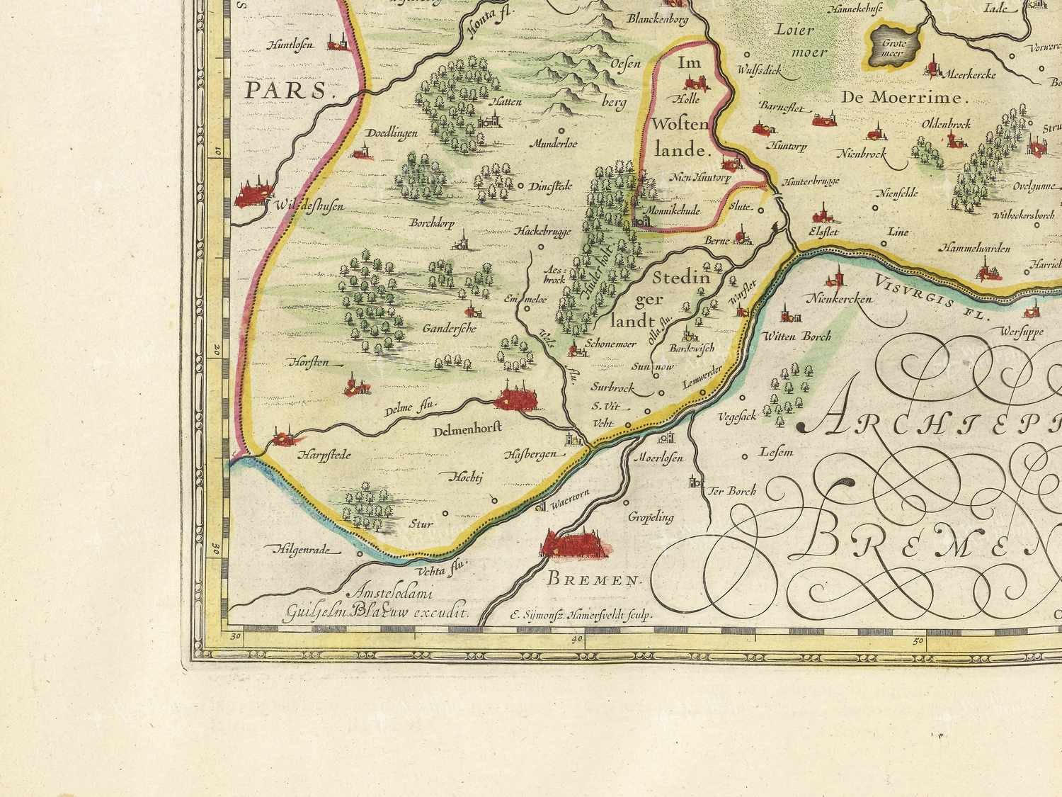 Map bottom left quadrant
