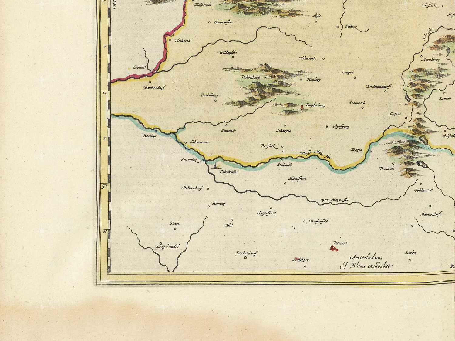 Map bottom left quadrant