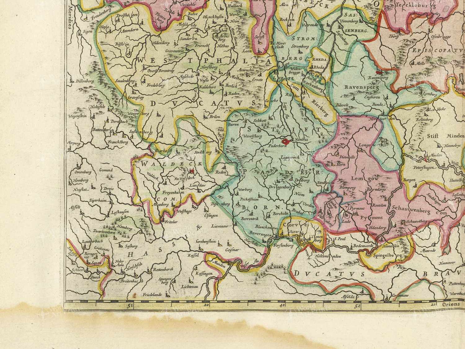 Map bottom left quadrant