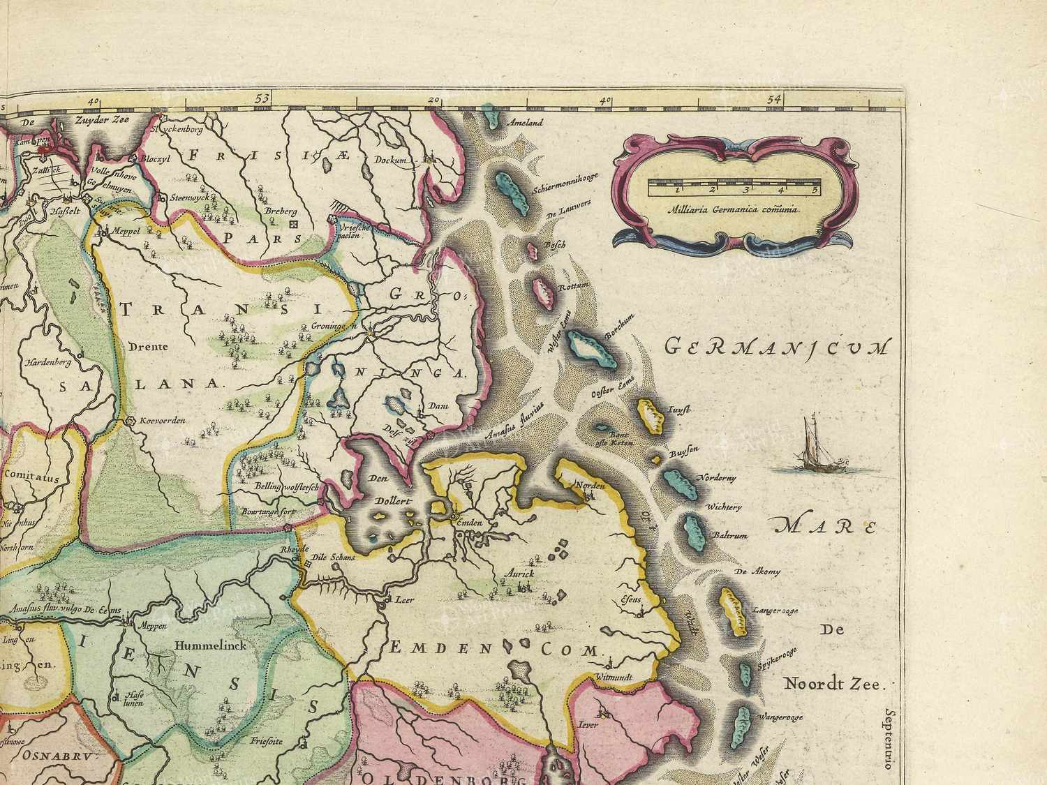 Map top right quadrant