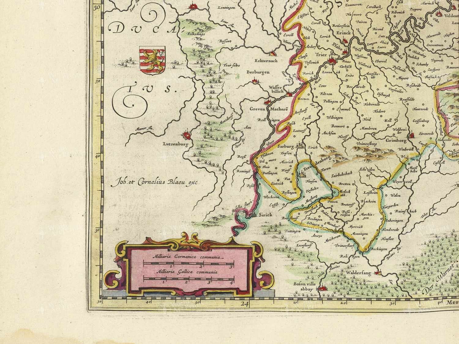 Map bottom left quadrant