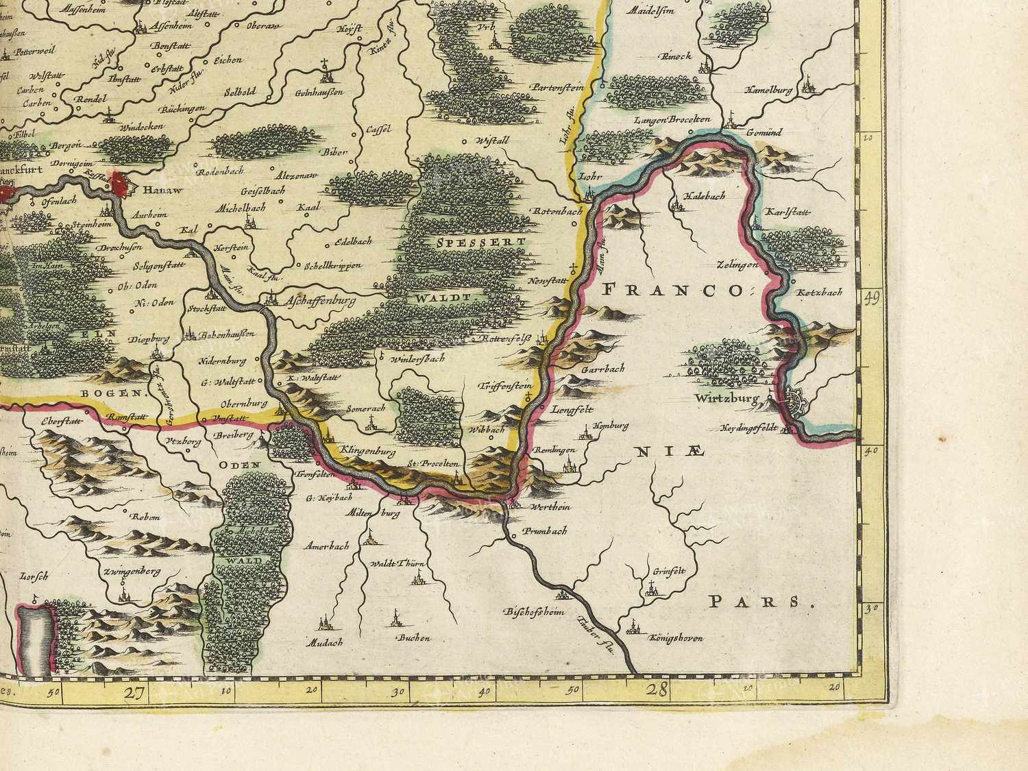 Map bottom right quadrant
