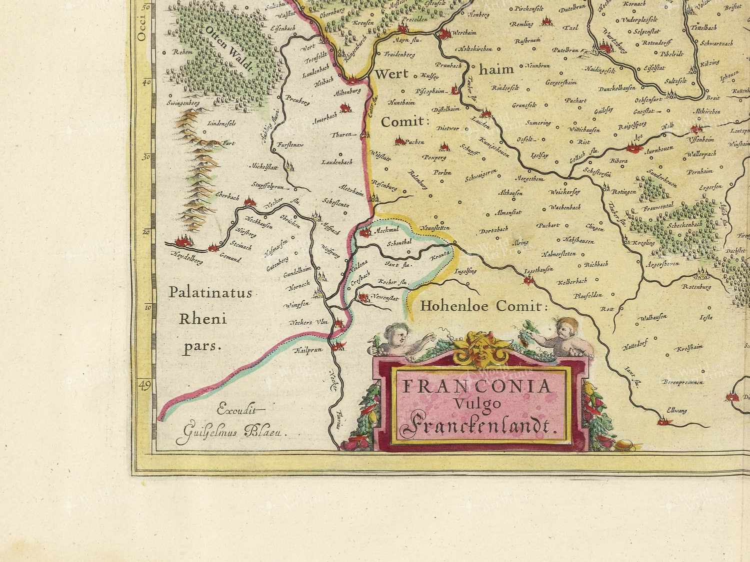 Map bottom left quadrant