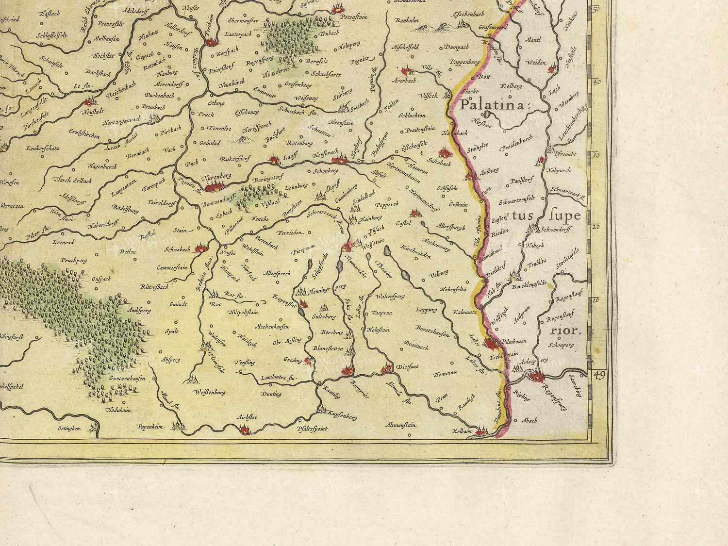 Map bottom right quadrant