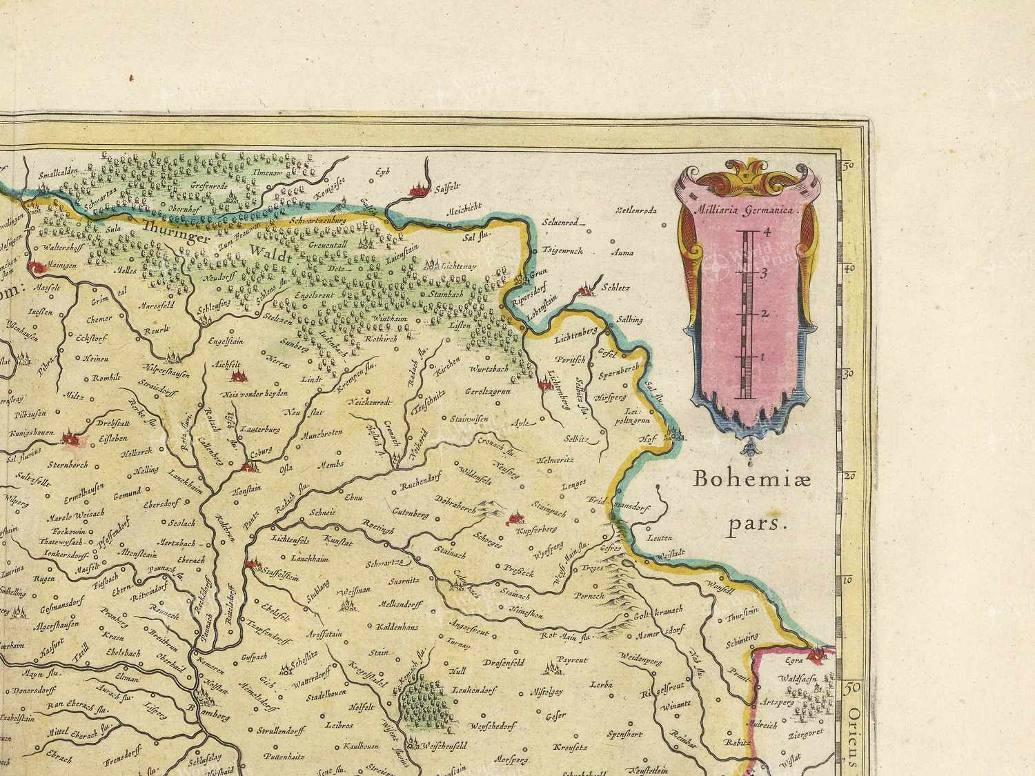 Map top right quadrant