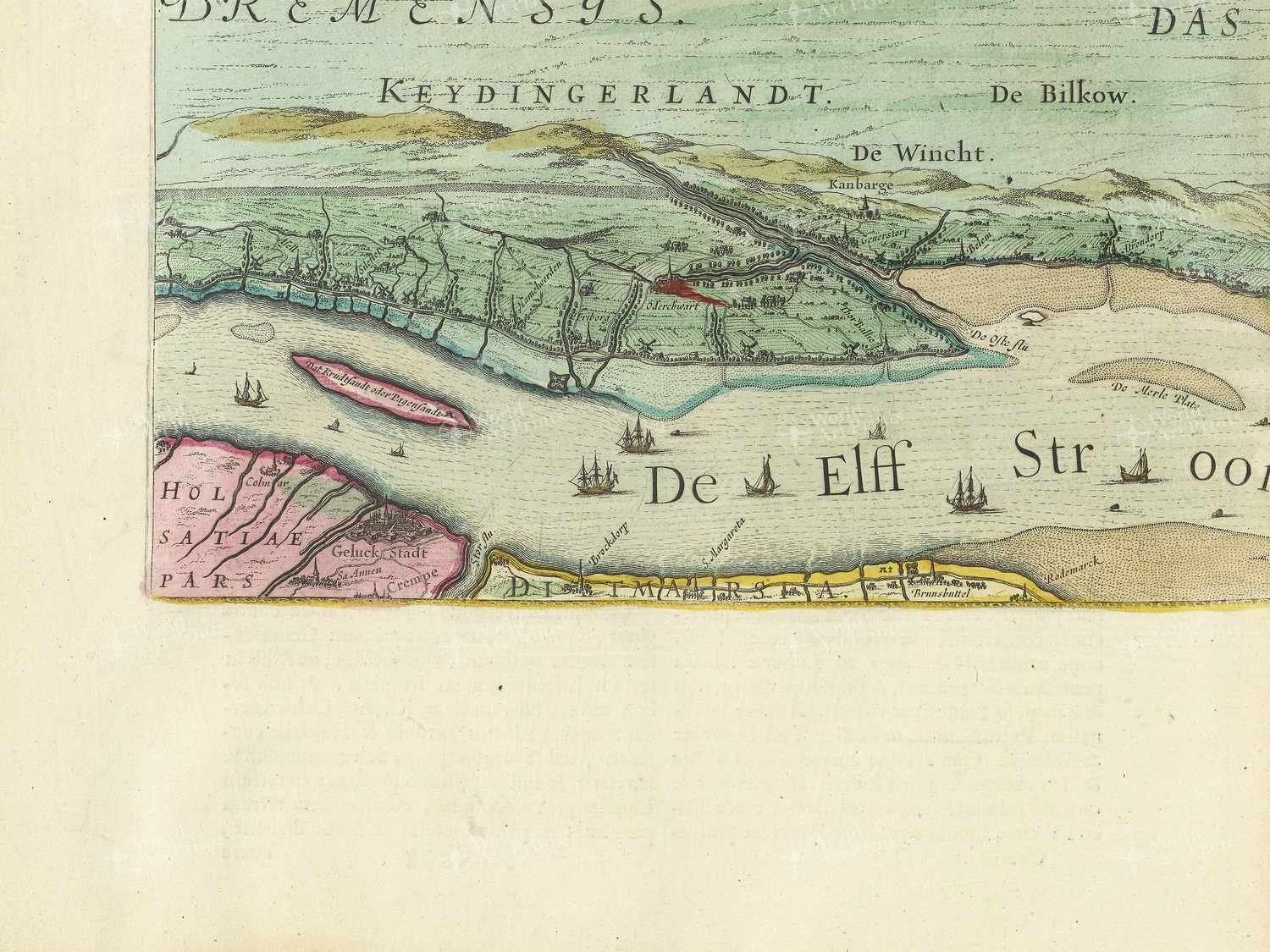 Map bottom left quadrant