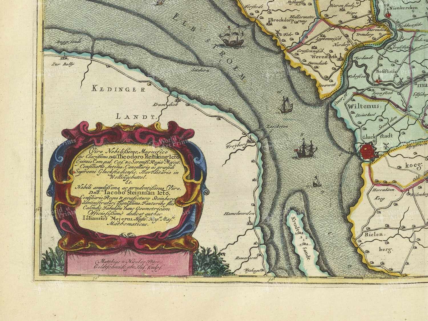 Map bottom left quadrant