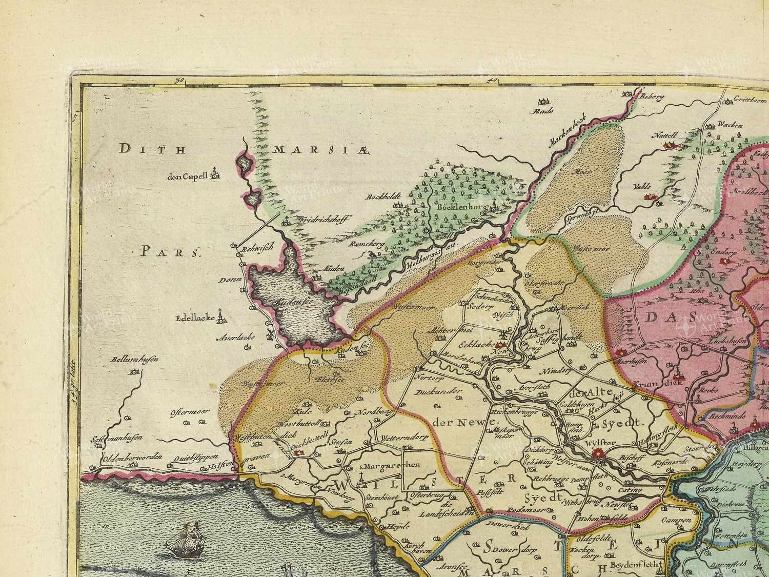 Map top left quadrant