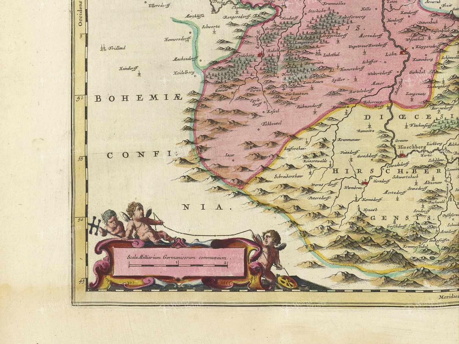 Map bottom left quadrant