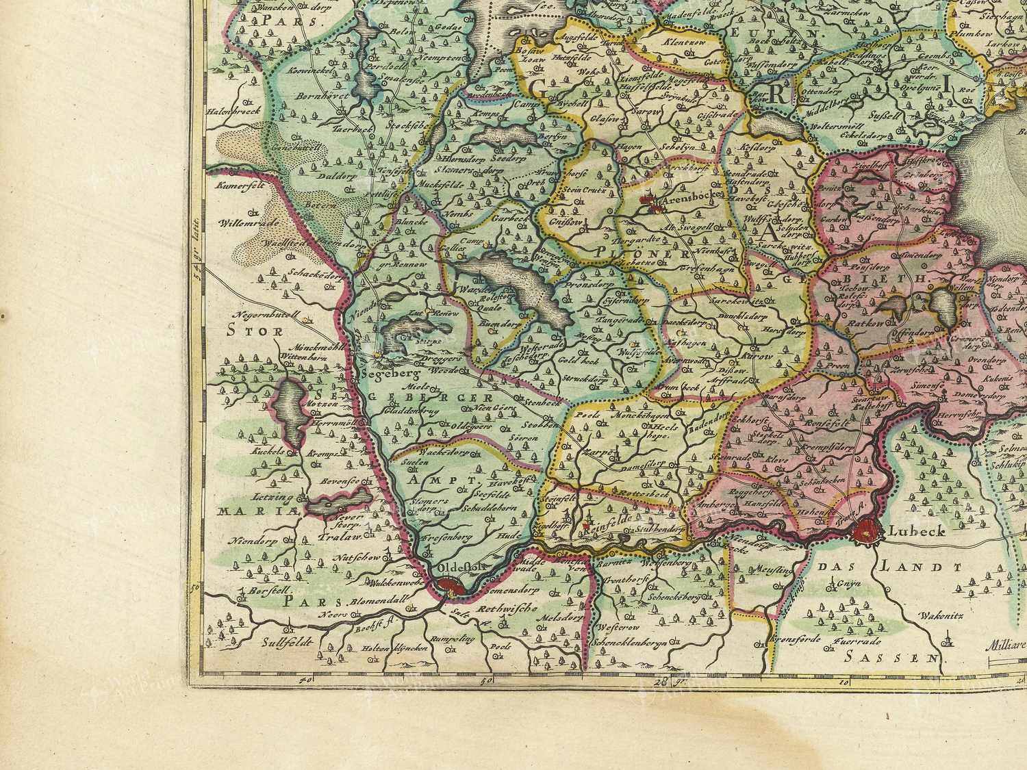 Map bottom left quadrant