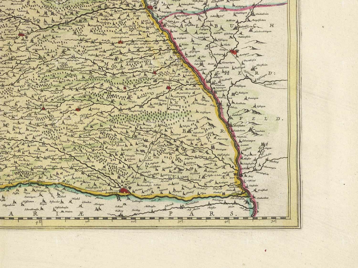 Map bottom right quadrant