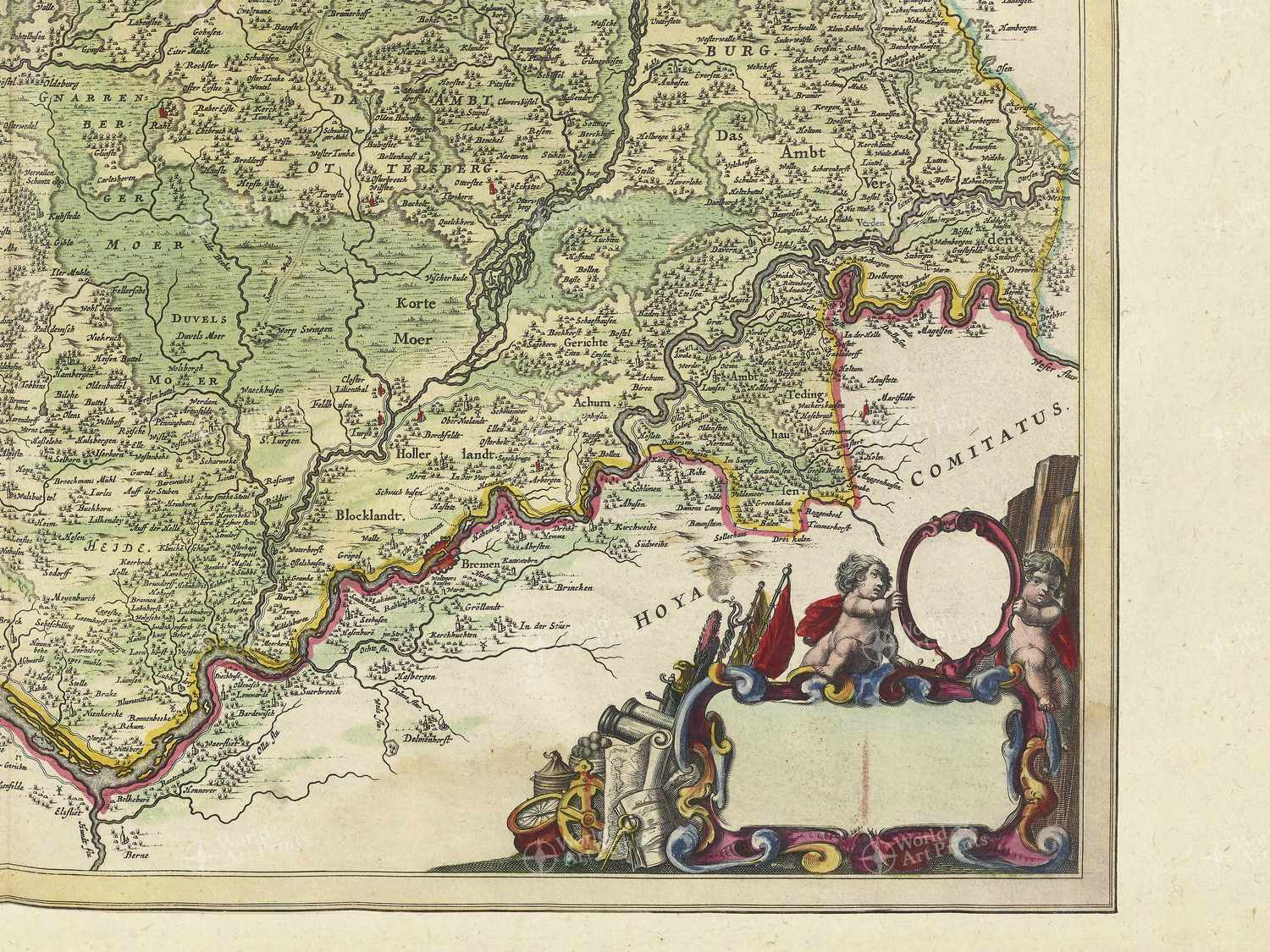Map bottom right quadrant