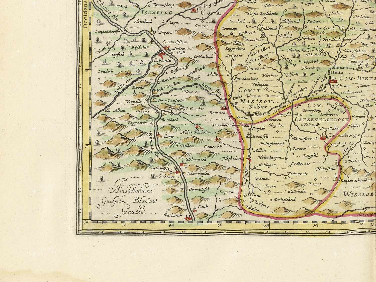 Map bottom left quadrant