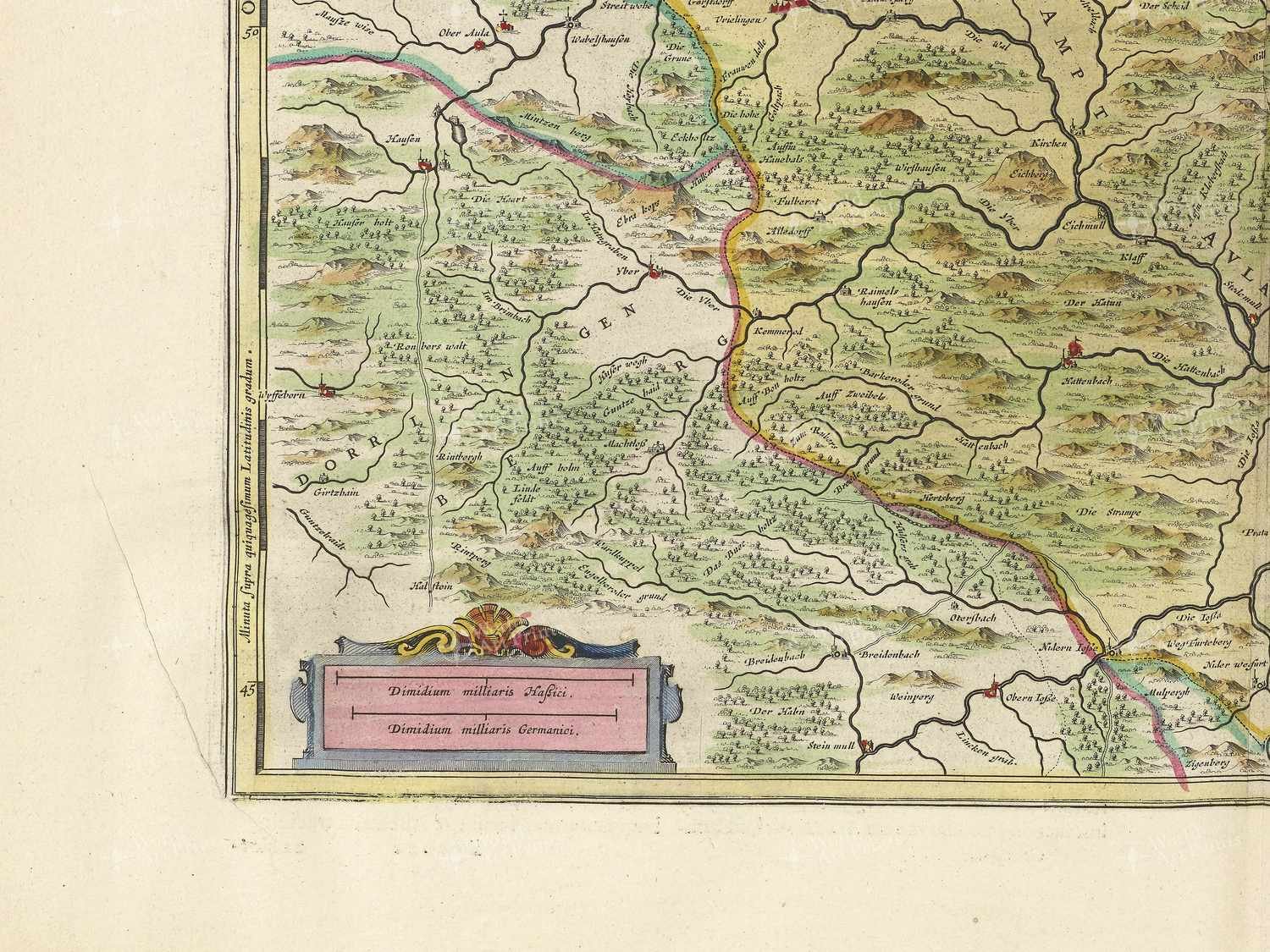 Map bottom left quadrant
