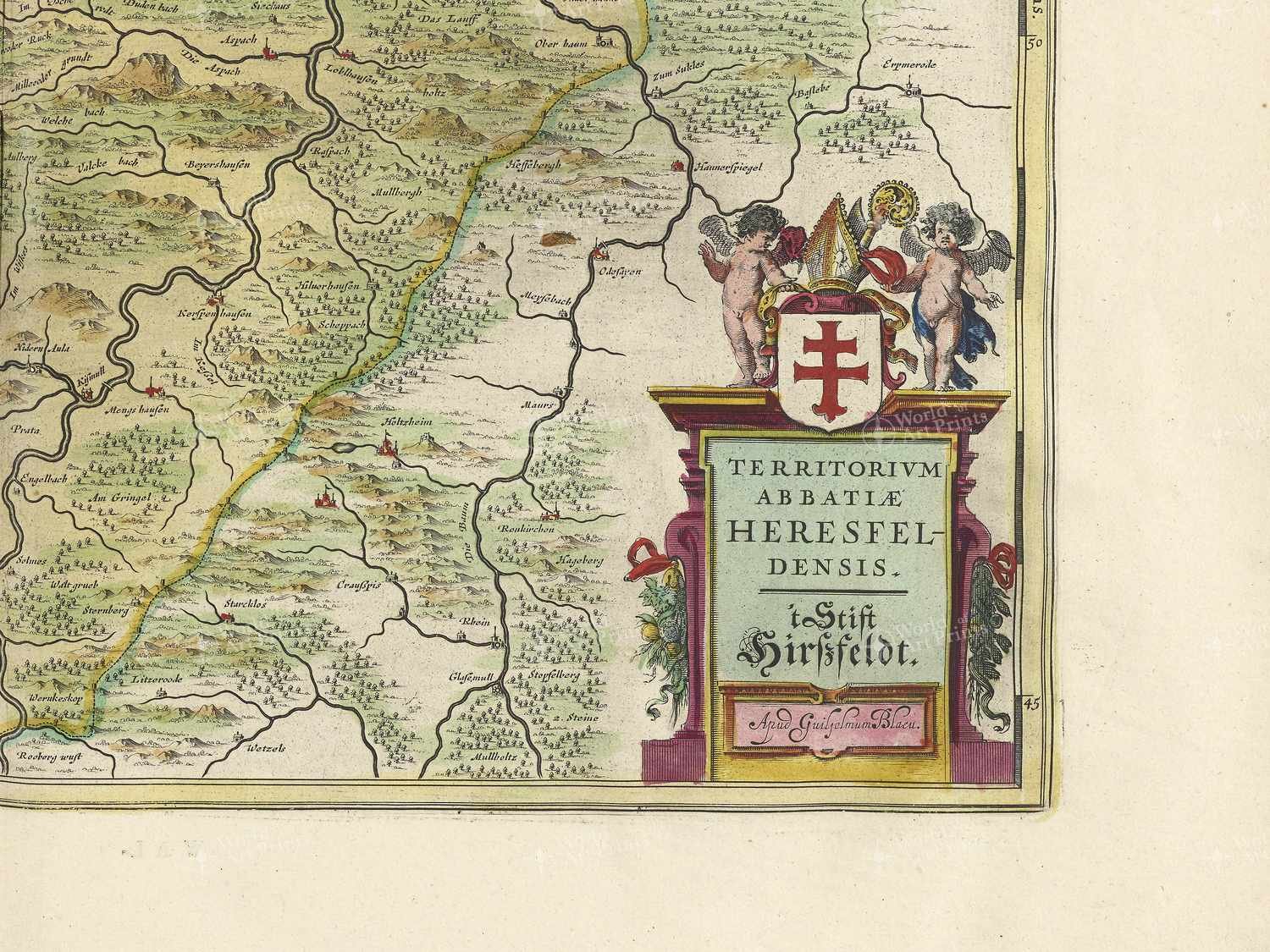 Map bottom right quadrant