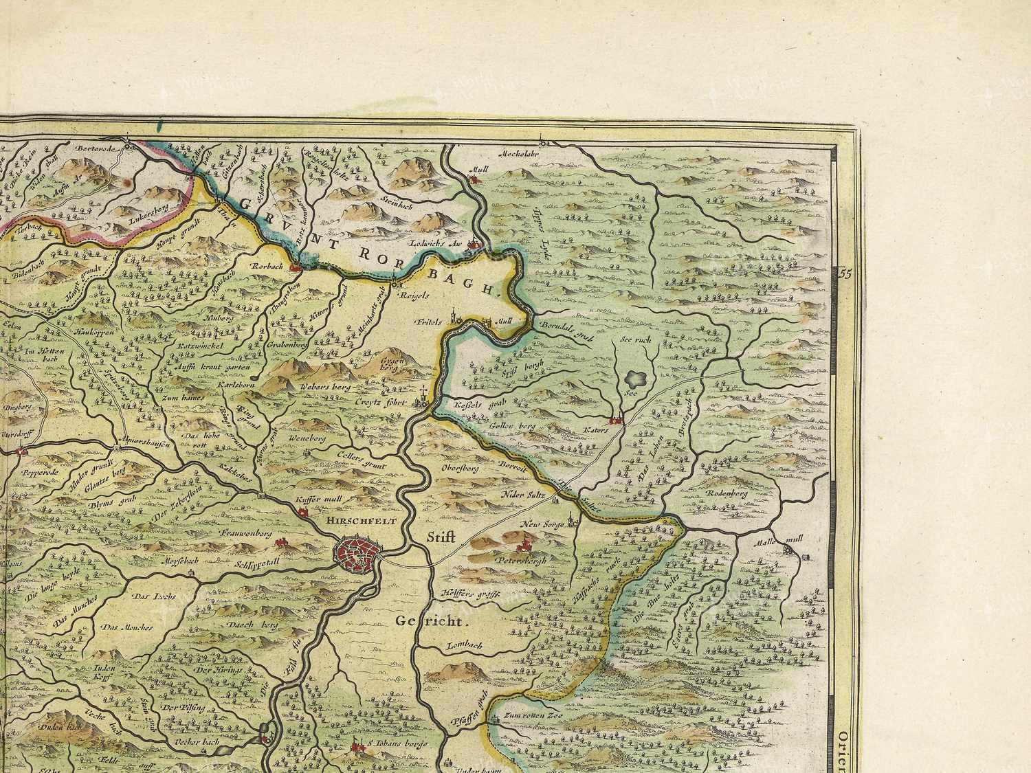 Map top right quadrant