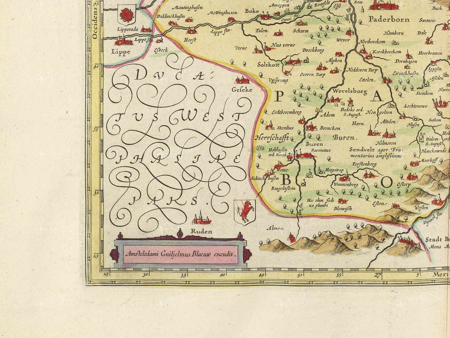 Map bottom left quadrant