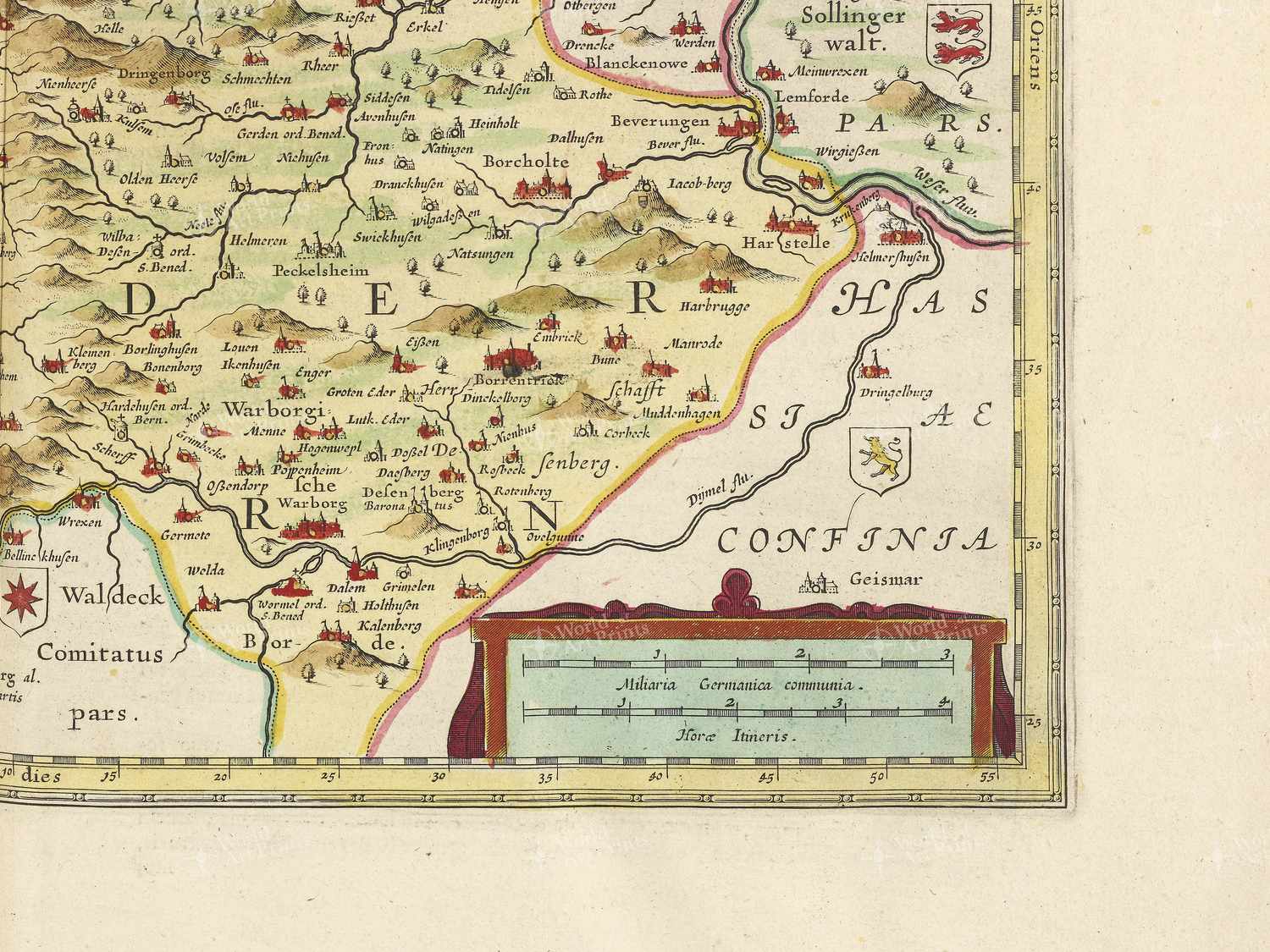 Map bottom right quadrant