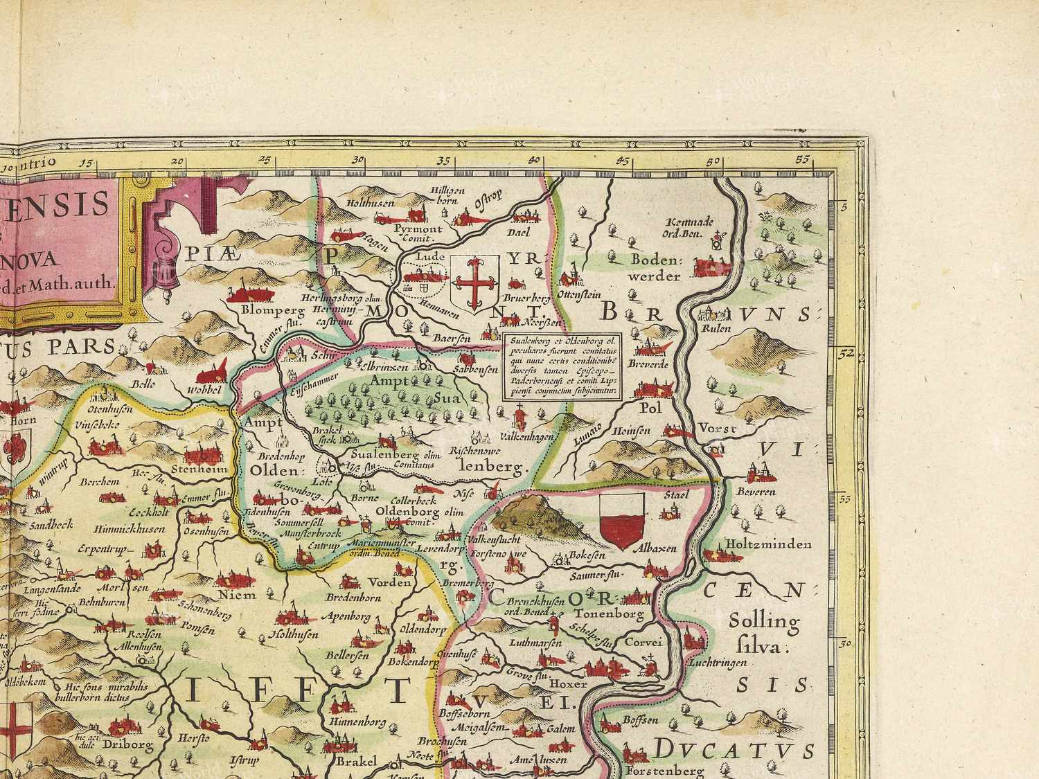 Map top right quadrant