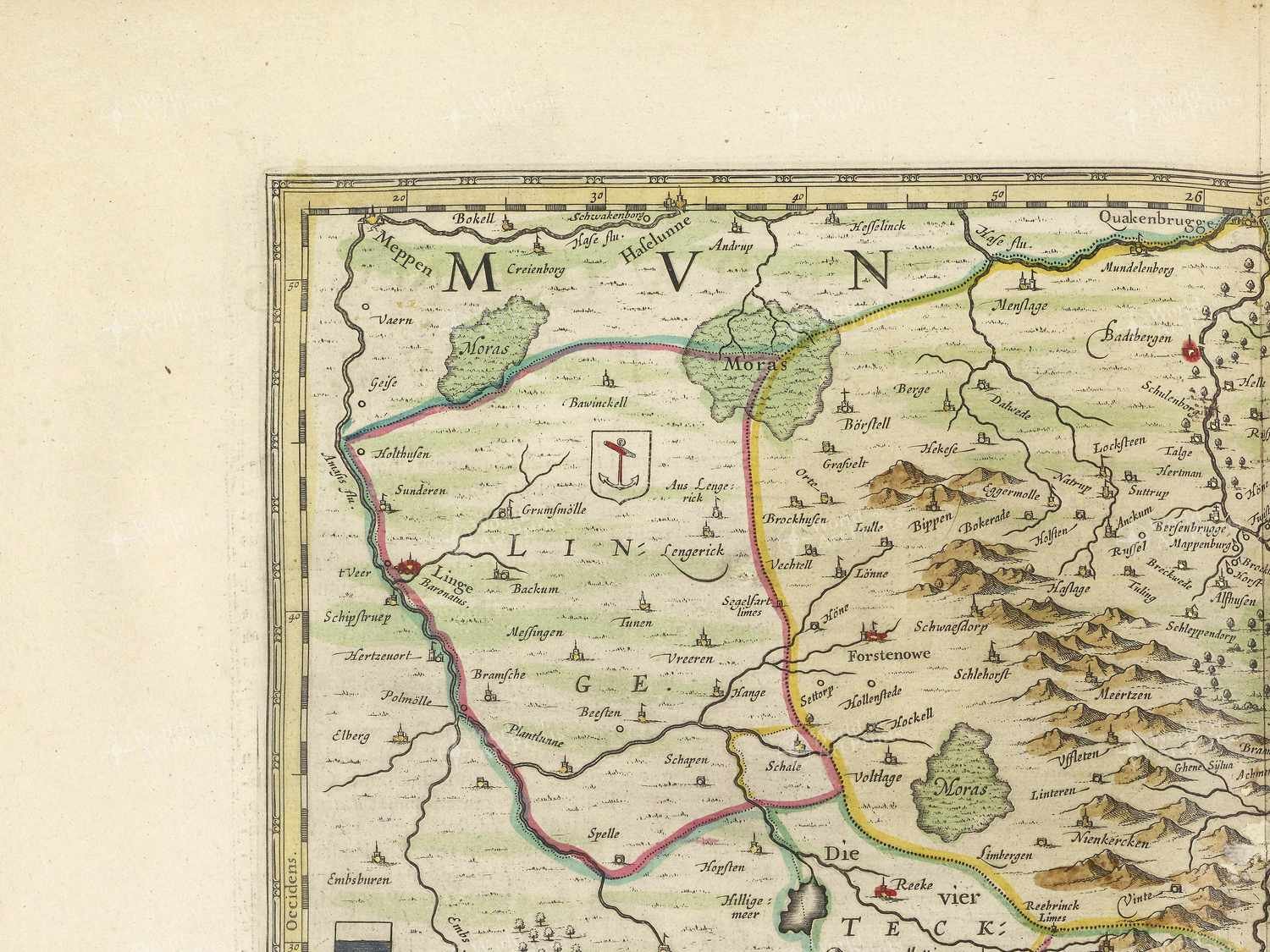 Map top left quadrant