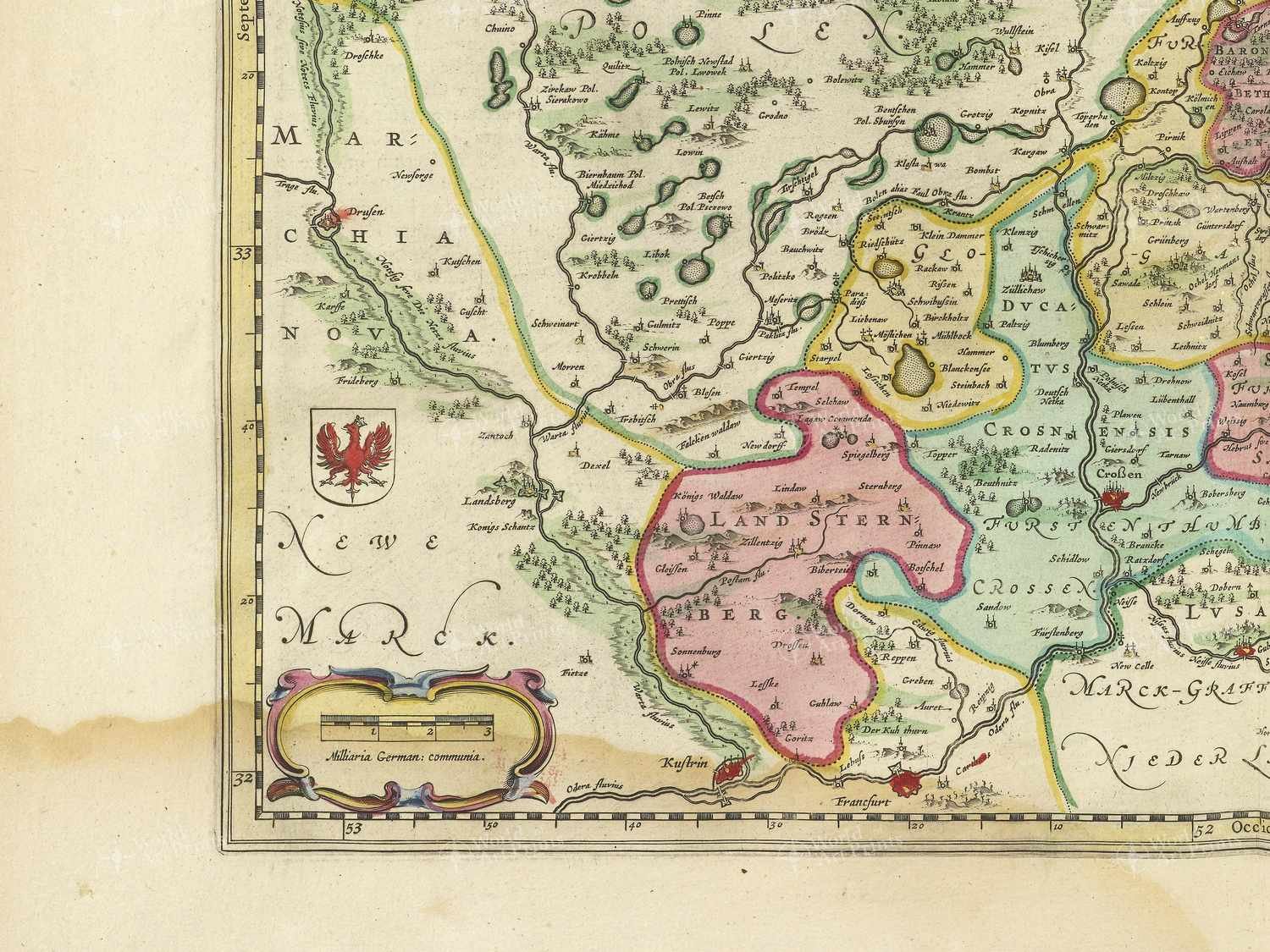 Map bottom left quadrant
