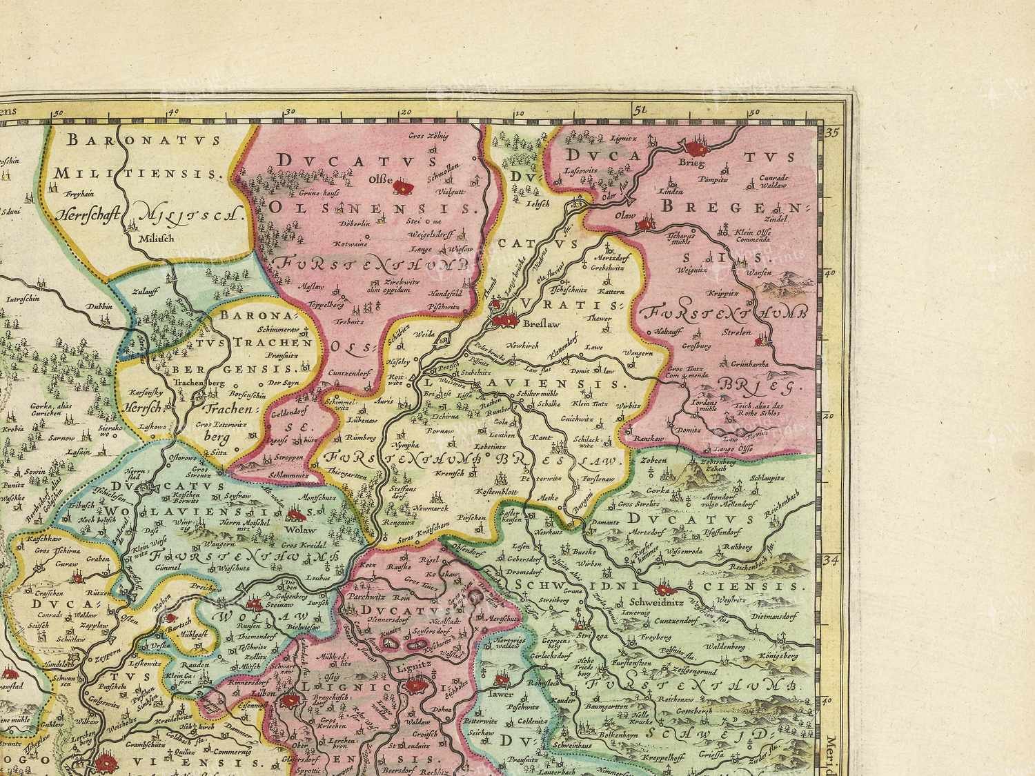 Map top right quadrant