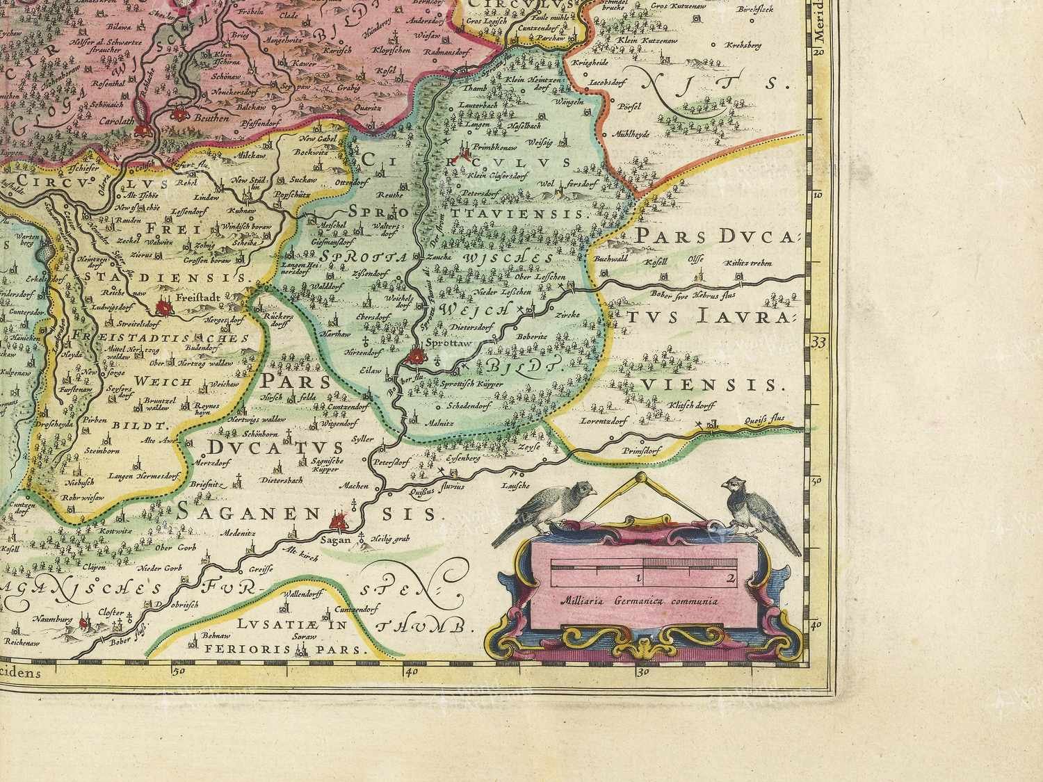 Map bottom right quadrant