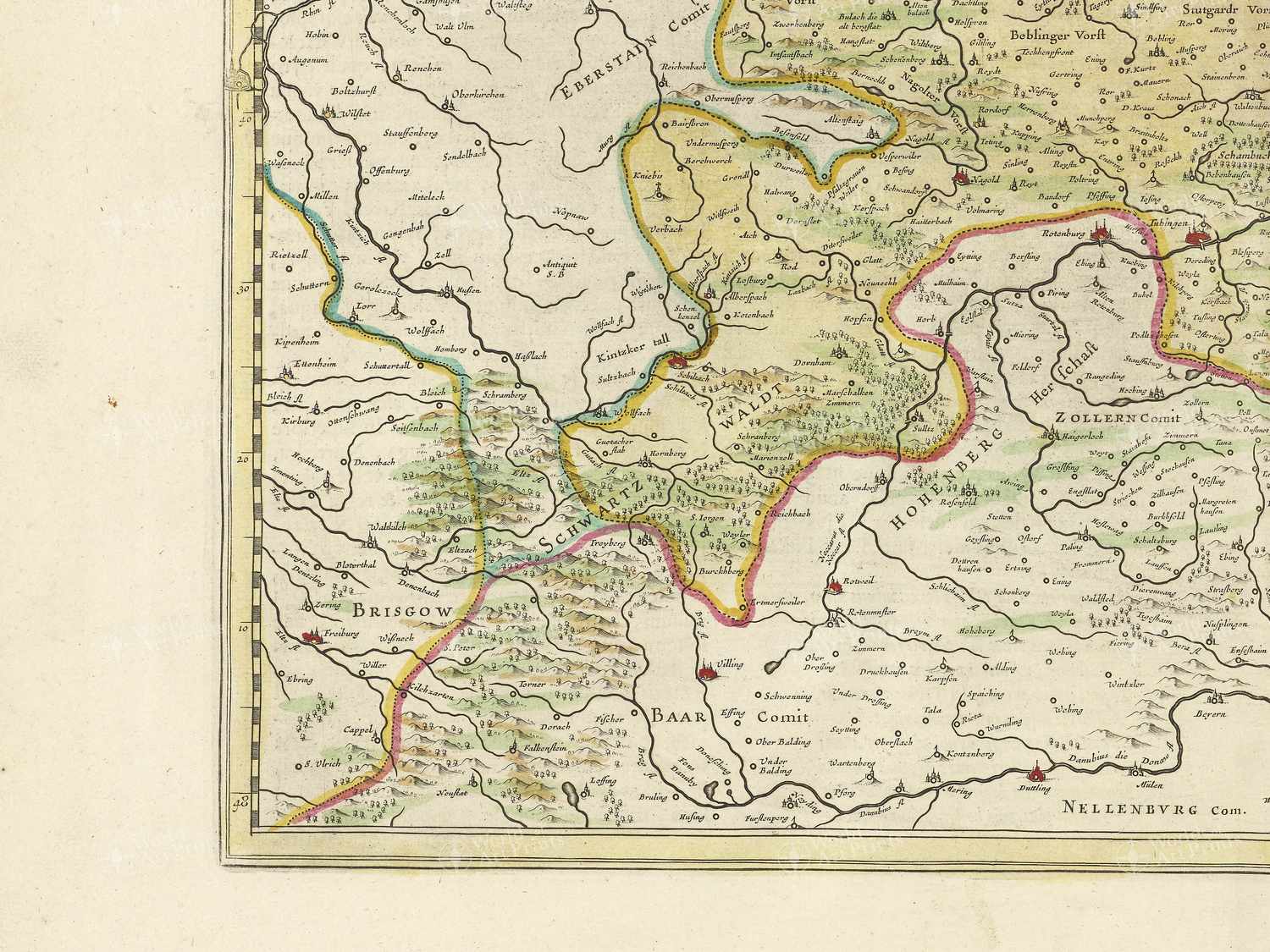 Map bottom left quadrant