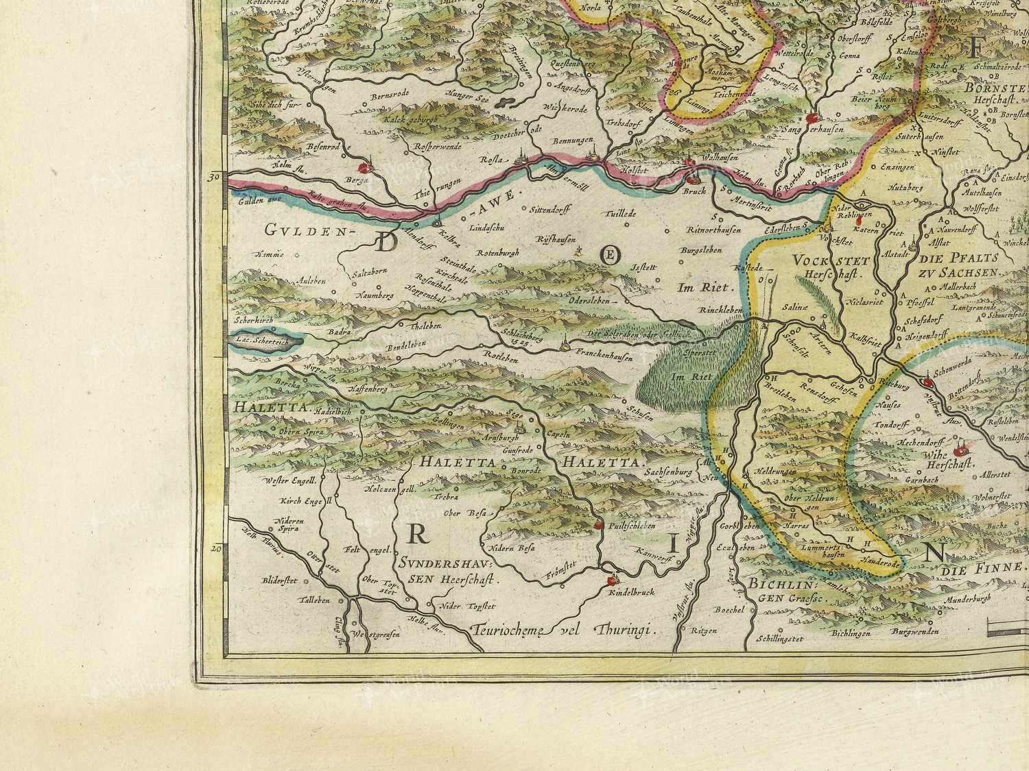 Map bottom left quadrant