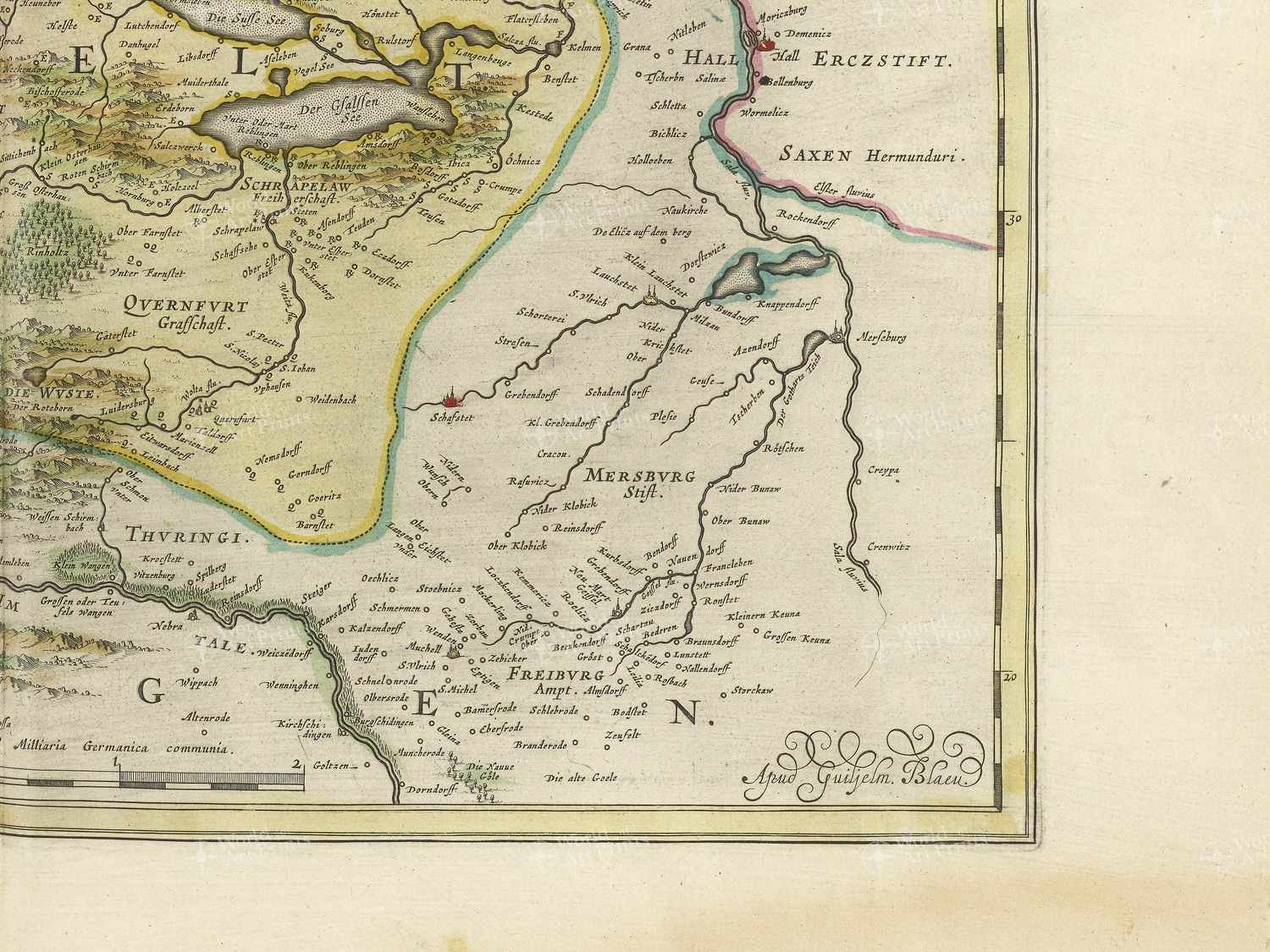 Map bottom right quadrant