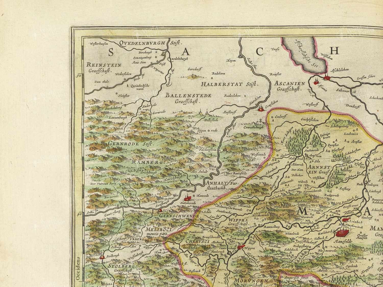 Map top left quadrant