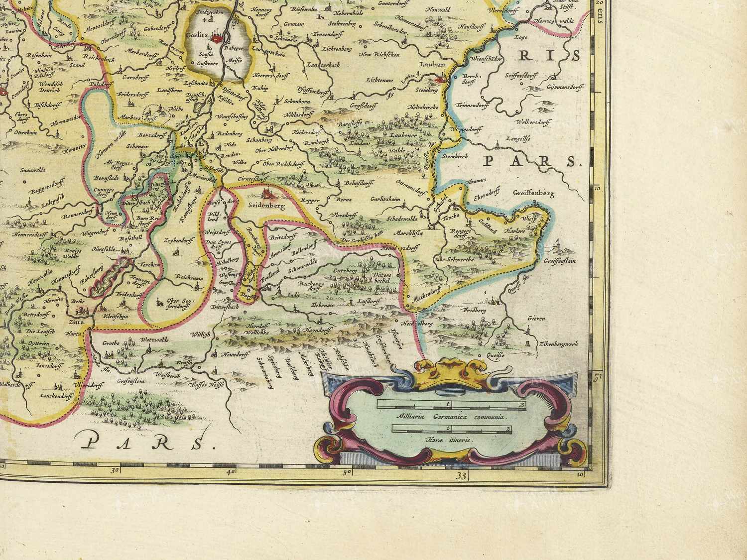 Map bottom right quadrant