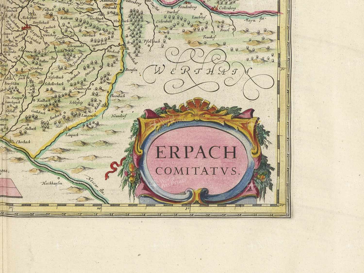Map bottom right quadrant