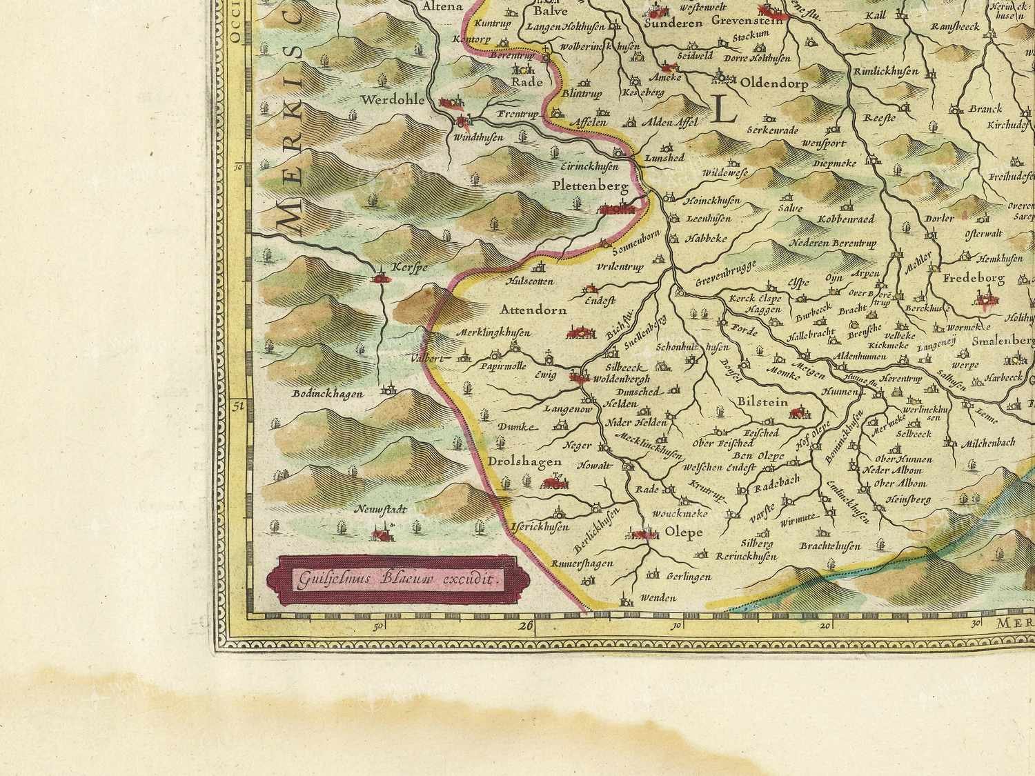 Map bottom left quadrant