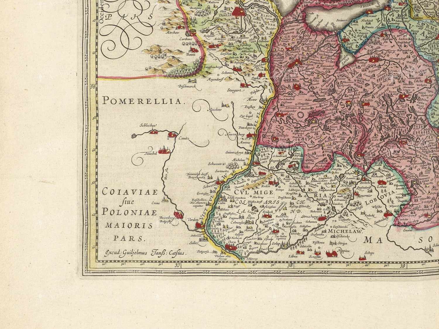 Map bottom left quadrant