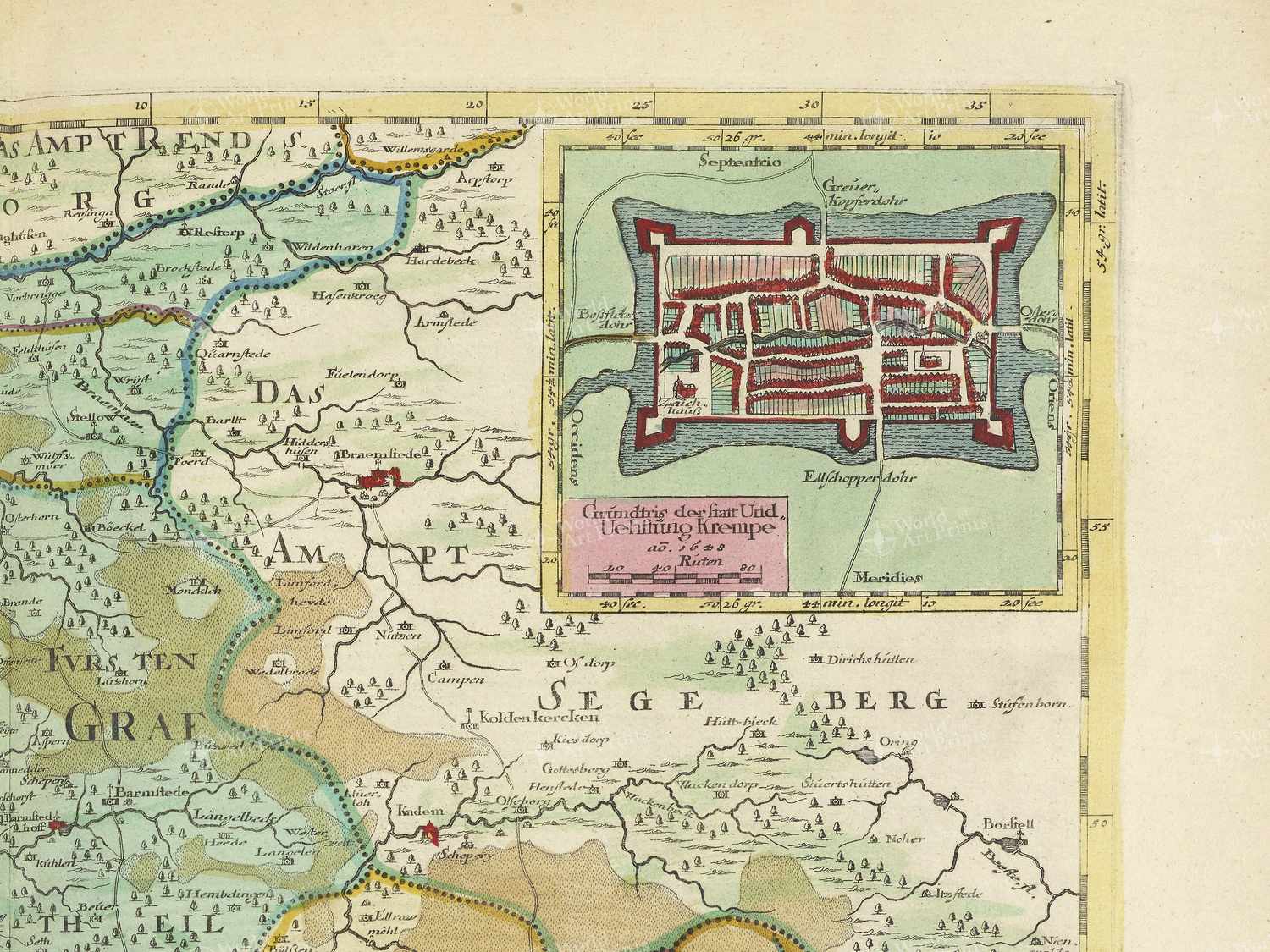 Map top right quadrant