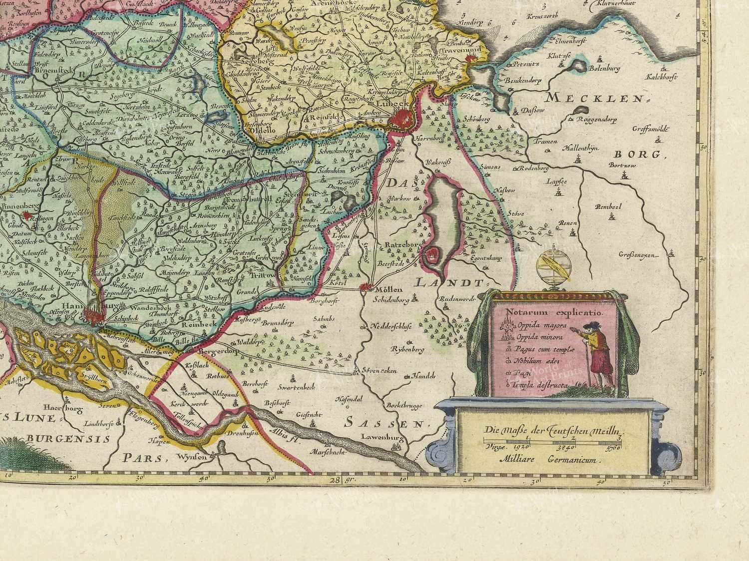 Map bottom right quadrant