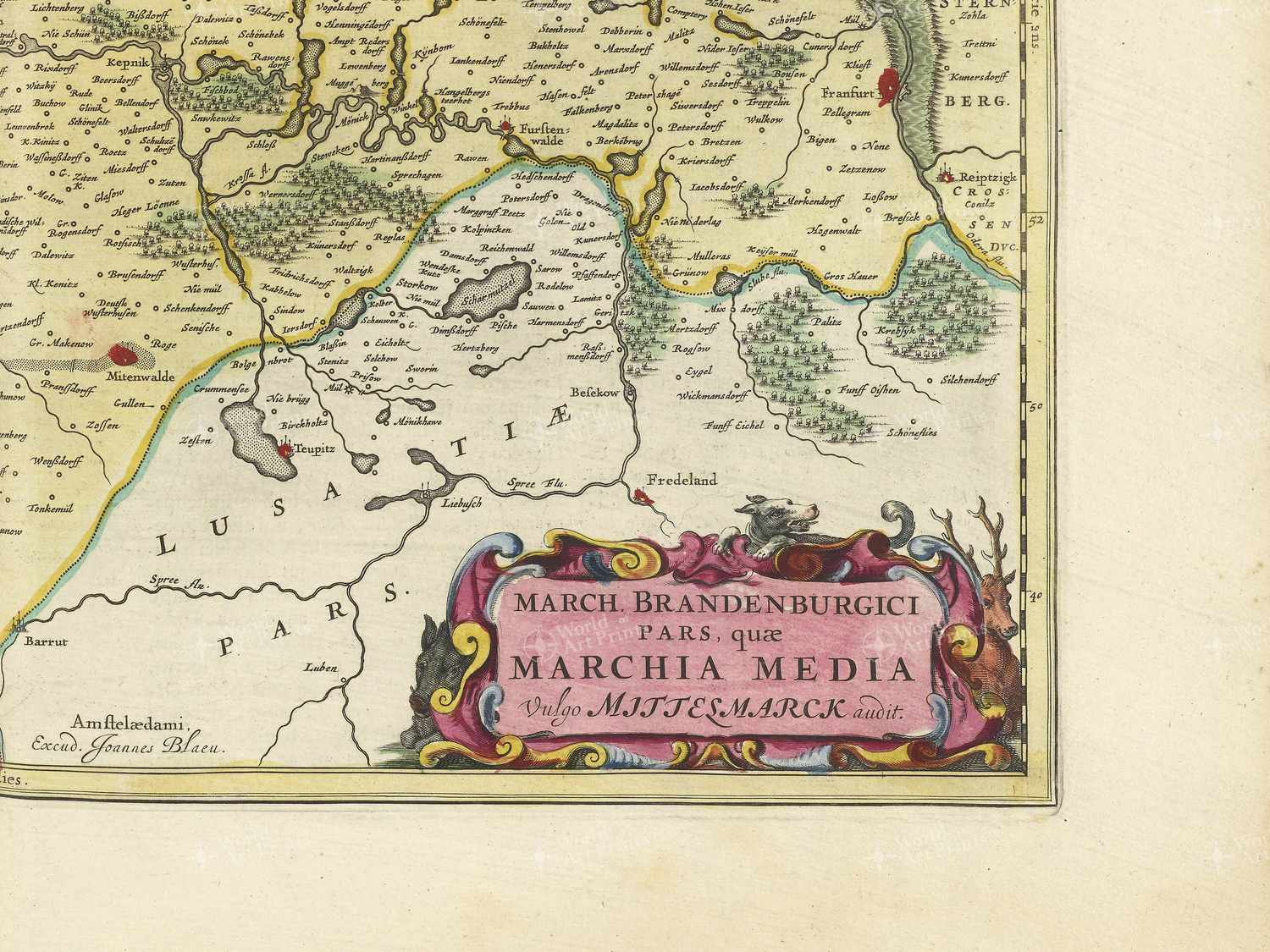Map bottom right quadrant