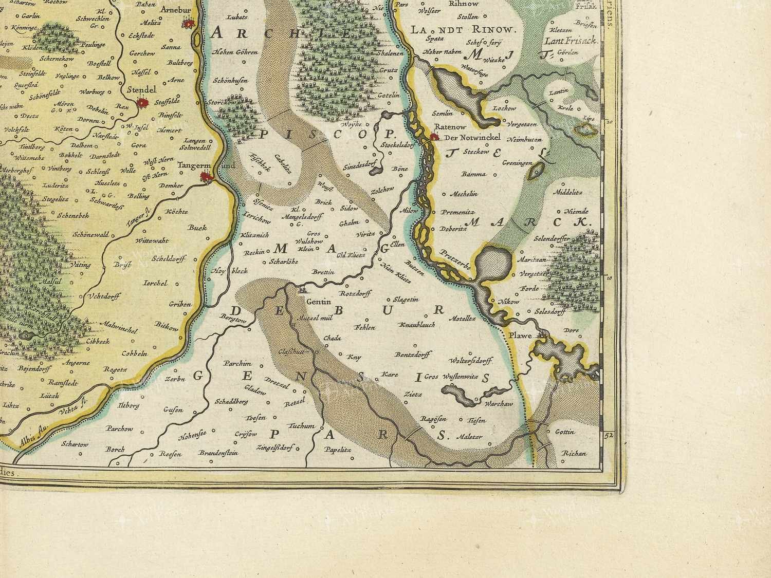 Map bottom right quadrant